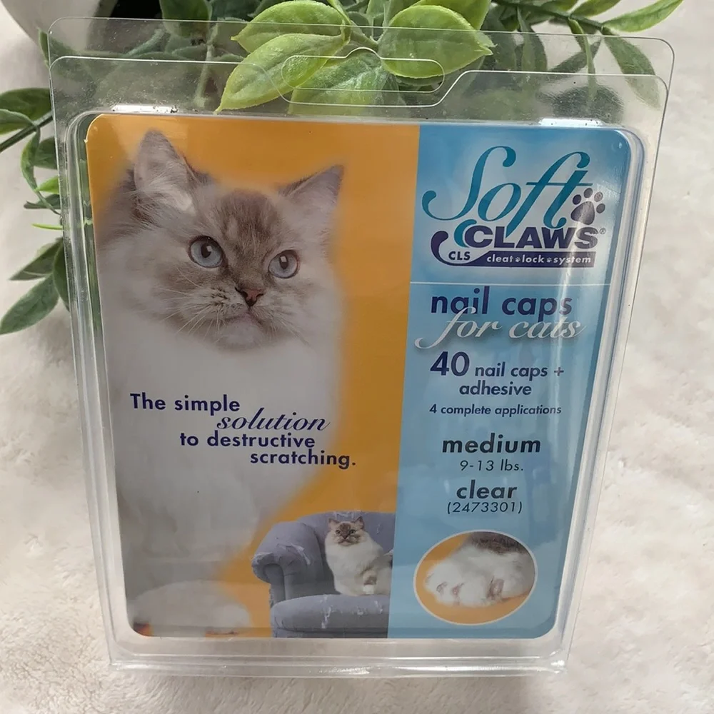 NEW Soft Claws Nail Caps for Cats Medium 9-13 lbs.